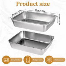 3pcs/4pcs Stainless Steel Food Storage Containers With Clear Lids, Airtight Meal Prep Containers, Freezer & Dishwasher Friendly For Refrigerator, Picnics, Barbecues, Parties, Travel & Snack Storage - Stainless Steel Color - View 4