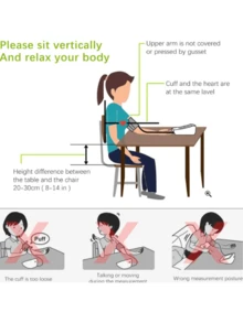 1pc Blood Pressure Monitor, Household Automatic Blood Pressure Measuring Instrument, Arm-Type Blood Pressure Monitor, Neutral English Blood Pressure Monitor USB Plug-In Use-This Tool Does Not Include Batteries! - Multicolor - View 6