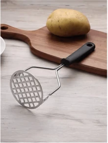 Stainless Steel Multi-Function Press - Can Crush Potatoes, Vegetables, Garlic And Extract Juice | Efficient Manual Kitchen Tool