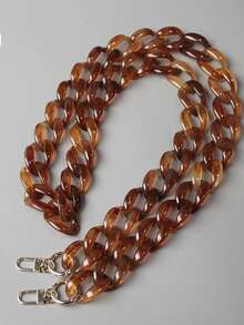 彩色亚克力链手机挂绳，手工编织斜挎包带