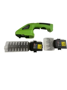 Taille-haies et tondeuse à gazon sans fil, lames en alliage de titane, rechargeable USB, outil de jardinage portatif, cisailles et coupe-herbe, décoration de jardin extérieur avec fond de décoration de vacances (batterie intégrée 2000 mAh)