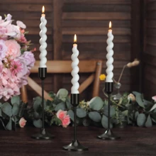 12pcs/Set European Style Romantic Candle Holders Set, Polished Metal Tabletop Candle Holders Suitable For Pillar And Cone Candles, Elegant Centerpiece Decoration For Christmas, Halloween, Easter, Thanksgiving, Home, Wedding, Party, Anniversary