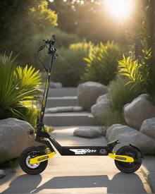 Off Road Electric Scooter For Adults, 1200W Motor Fast E Scooter, Up To 31/40 MPH Top Speed & 20/43 Miles Long Range, 11" Off-Road Tires, 330lbs MAX Load, Foldable - 黃色 - 查看 7