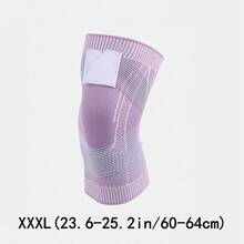 1 件针织运动护膝带鱼线加压带健身房配件护膝运动护膝健身房护膝 - 紫色 - 查看 12