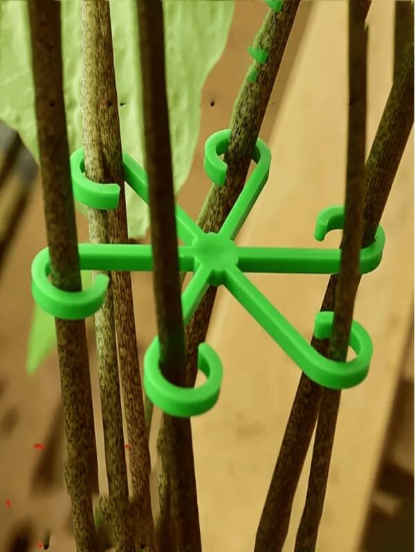 4pcs Plastic Plant Support Clips, Durable Grape Stem Support Structure, Multifunctional Aesthetic Garden Trellis For Flower Stems, Plant Anti-Tilt Support Rods, Green Plant Fixator, Book Hydroponics Folding Fixed Bracket, Summer, Garden Decor, Home Decor, Yard, Assorted Colors And Styles