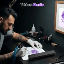 PeriPage P92 Thermal Tattoo Stencil Printer, Wireless Tattoo Machine  Ideal For Tattoo Artists & Enthusiasts - Compatible With Smartphone & PC - 黑色 - 查看 6