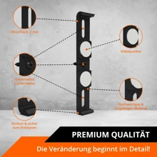 4 件/套欧盟标准车牌架，520x110mm 尺寸适合所有汽车，前后欧式车牌安装（奥地利除外），ABS 材质，防水防震，易于安装，安全锁，附带螺丝和贴纸
