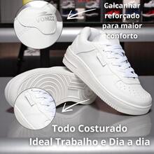 Women's Casual White Sneakers Men's And Women's Unisex Casual And Sport PREMIUM Casual Party Outdoor Outdoor - 白色/白色 - 查看 4