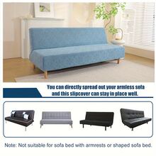 1 件加厚无扶手沙发套弹性沙发套装饰沙发套通用尺寸 - 米黃 - 查看 5