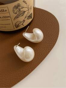 1 Pair Fashion Versatile Minimalist Geometric Teardrop Earrings