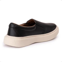 Men's Premium Yacht Synthetic Loafer Sneakers, Comfortable And Soft - màu đen - Xem 5