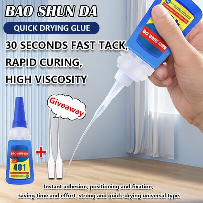 [Heavy-Duty Adhesive] 1/2pcs Super Adhesive With Dropper Heavy-Duty, Dries Clear, Waterproof, Temperature-Resistant Perfect For Crafts, Repairs & DIY Super Glue, Wood Glue, Nail Glue, Shoe Glue, Craft Glue