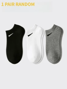10 pares de calcetines de hombro diagonal en blanco y negro para pareja de talla grande, calcetines deportivos suaves y cómodos