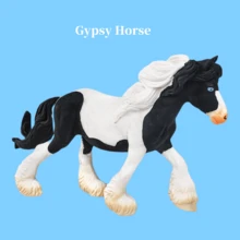 仿真马模型，包括弗里斯兰母马、克莱兹代尔马、卢西塔诺马、小马驹、装饰展示玩具