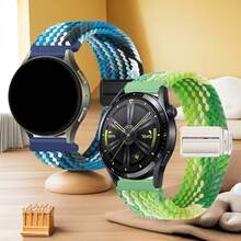 Dây đeo đồng hồ dệt từ tính 22mm, tương thích với Garmin Venu 3/Venu 2/Vivoactive4/Forerunner 265/Forerunner 265 Music/Forerunner 255/Forerunner 255 Music, Galaxy Watch3 45mm/Galaxy Watch 46mm/Gear S3 Classic/Gear S3 Frontier, HW Watch GT5& GT5 Pro GT4&GT3&GT3 Pro&GT 2 46mm/Watch 4/Watch 4 Pro, dây đeo thay thế tháo nhanh, Amazfit BIP5/GTR 4/GTR 3/GTR 3 Pro/GTR 2/3 StratoS Watch, dây đeo cổ tay bằng nylon co giãn có khóa từ tính. - 22mm - Xem 4