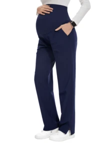 Fitglam Women's Maternity Scrubs Pant Workwear Casual Cargo Trousers Pregnancy Pants, S-XXL - Màu xanh hải quân - Xem 1