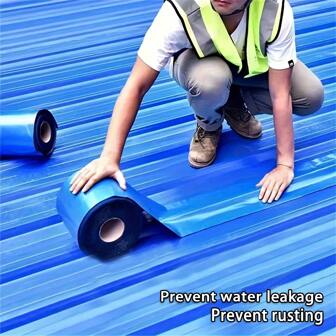 1/2pcs Waterproof, Heat-Resistant, Anti-Rust Self-Adhesive Repair Tape, High Temperature Resistant, Suitable For Home And Factory Use, Metal Surface, Roof And Iron Sheet Crack Sealing And Leakage Prevention, Household Item