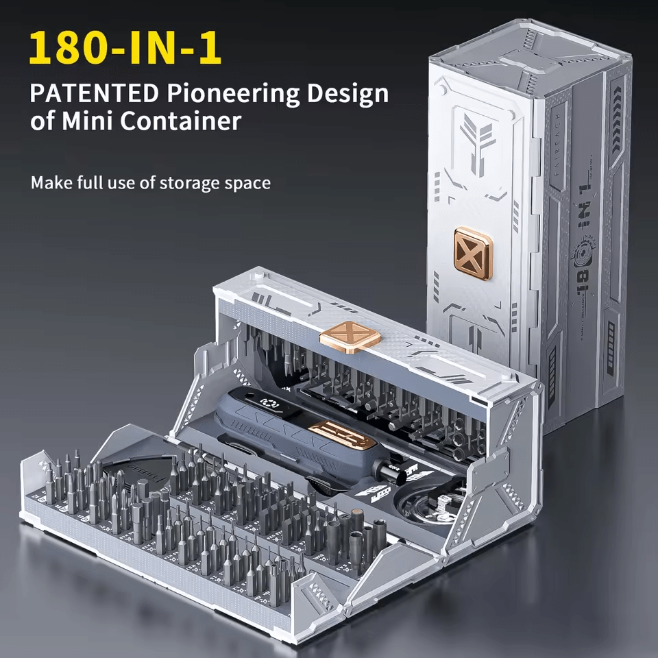 Set di 180 in 1 cacciaviti di precisione con punte magnetiche,kit multifunzione per riparazioni per telefono, laptop, elettronica e progetti fai-da-te