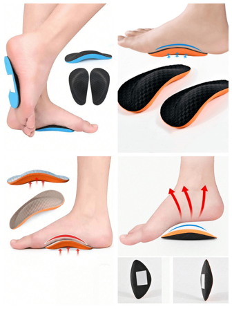 1 Pair Unisex EVA Arch Support Half Pad, Non-Slip Pad, Comfortable Sports Insole Cushion