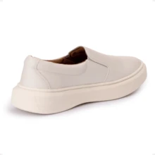 Men's Premium Yacht Synthetic Loafer Sneakers, Comfortable And Soft - Màu be - Xem 5