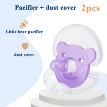 1pc Cute Cartoon Teddy Bear Soft Silicone Pacifier, Biomimetic Breast Milk Like Softness, Soft Silicone Pacifier, Anti Feeding Hand Weaning Pacifier, Good Helper For Soothing Emotions, Suitable For Daily Use - Multicolor - View 26