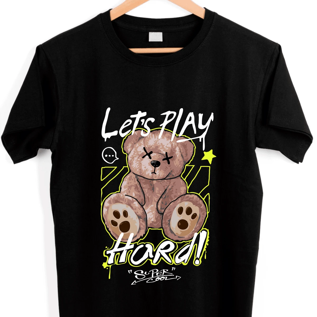 ADULT/CHILDREN'S T-SHIRT LETS PLAY UNISEX COTTON SHIRT