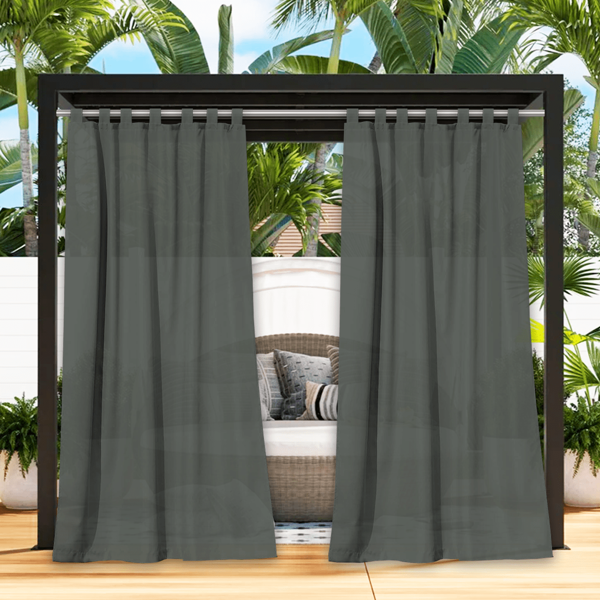 HOME Outdoor Curtains For Patio - Waterproof & Sunlight Block Out Insulated Privacy Indoor Outdoor Curtains For Front Porch Garden Backyard