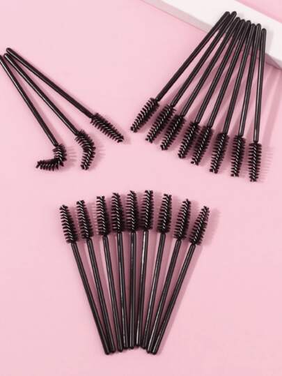 100 piezas/50 piezas/30 piezas/20 piezas/2 piezas Brochas desechables para pestañas, varitas de rímel, cepillo para pestañas, para extensiones de pestañas, maquillaje de cejas y sombras de ojos, kit de accesorios de limpieza, aplicador de brillo, cepillo de cejas, cepillo de sombras de ojos, cepillo