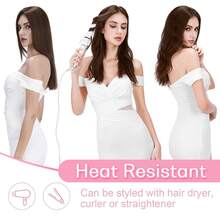 8Pieces/Set Clip In Hair Extensions Long Straight 26inch/66cm Thick Synthetic Hair Piece Silk Fiber Double Weft Heat Resistant Natural 8Pcs Hairpieces Highlight Mix Pure Colors For Women Daily Party Festival Halloween Christmas - 紫色藍色 - 查看 9