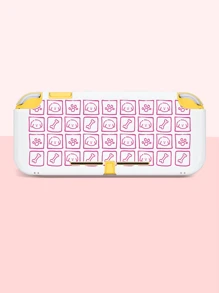 Switch 2. Generation Spielekonsole Niedlicher Welpen Würfel Muster Schutzcase, kompatibel mit Switch NS/Switch OLED/Switch Lite, Mehrfarbige Weiß/Rosa/Gelb TPU Weiche Schale Transparente Hülle, Universal Grifffschutz, Switch Controller Schutz, Switch Gaming Zubehör, Stoßfest rutschfest kratzfest, Stilvoller Entwurf