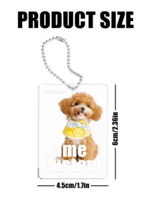 Personalized Pet Name & Photo Acrylic Keychain, Women Backpack Pendant, Gifts For Couples, Friends, Pets, Customized Photo Keychains For Birthdays, Memorials - Many - View 3