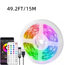 HBOWMDJIA RGB LED Strip Light, With 44key Remote Control, Can Adjust Color And Brightness, Very Easy To Install, Smart APP Controlled LED Lights For Home Interior Decoration, Festival Atmosphere Light, Party Atmosphere Light, Fun Light Wall Decor Halloween Decor Gift