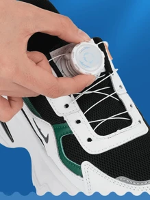 1 Par Cadarços de Sapato de Tênis sem Nó com Fecho Automático Giratório de Arame Metálico para Crianças/Adultos, Cordões de Sapato de Trava Rápida para Tênis