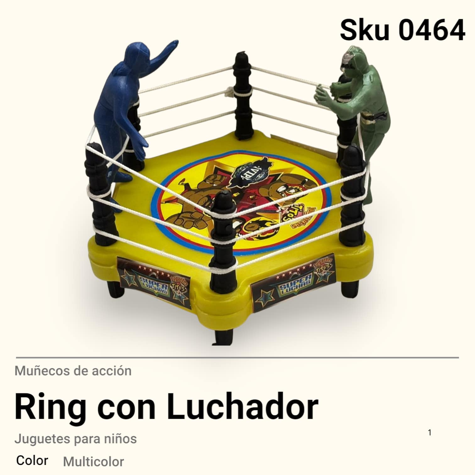 Ring de Lucha Libre Hexagonal - Multicolor - Ver 1