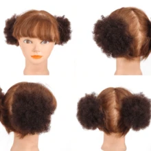 Kids Puff Ponytail Extensions 2Pcs Synthetic Small Afro Kinky Curly Hair Bun For Little Girls Comfortable Lightweight Hairpieces - Multicolor - View 8