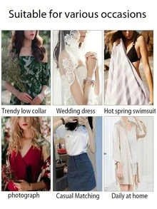 12pcs Silicone Nipple Cover Reusable Women Breast Petals Lift Invisible Bras Pasties Bra Padding Sticker Patch Adhesive Pads(2/6/12pcs) - Multicolor - View 6