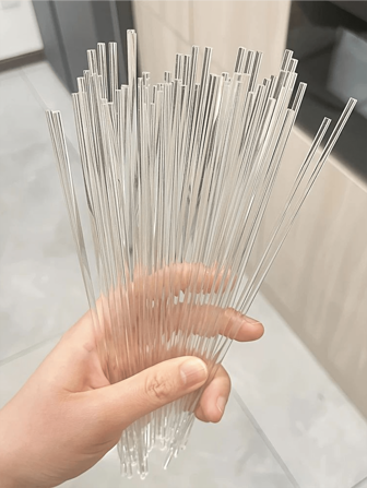 24 Reusable Acrylic Lollipop Sticks - Clear Oval Baking Decorations For Candy, Chocolate, Cupcakes | DIY Craft Materials For Weddings, Halloween, Christmas, Back To School Parties, Candy Bar Supplies