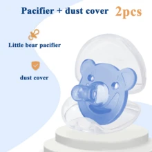 1pc Cute Cartoon Teddy Bear Soft Silicone Pacifier, Biomimetic Breast Milk Like Softness, Soft Silicone Pacifier, Anti Feeding Hand Weaning Pacifier, Good Helper For Soothing Emotions, Suitable For Daily Use - Multicolor - View 27