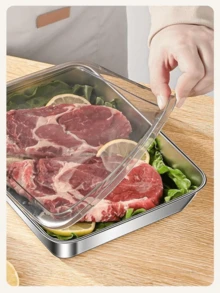 3pcs/4pcs Stainless Steel Food Storage Containers With Clear Lids, Airtight Meal Prep Containers, Freezer & Dishwasher Friendly For Refrigerator, Picnics, Barbecues, Parties, Travel & Snack Storage - Stainless Steel Color - View 5