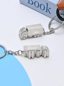 1 Stück kreative Lkw Schlüsselanhänger, Cartoon Metall Schlüsselanhänger, Lkw Schlüsselanhänger, großer Lkw Schlüsselanhänger Anhänger, graviert, das perfekte Geschenk für Familie, Sohn, Freunde und als Geburtstagsgeschenk für den Sohn