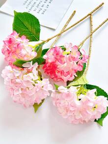 4 件人造花绣球花束，假花适用于墙壁、客厅、卧室、婚礼、派对装饰、桌面装饰。家居、桌面装饰、厨房、婚礼、餐桌、中心装饰、办公室、花园、户外、房屋、露台装饰、春季、夏季、秋季和冬季装饰