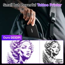 PeriPage P92 Thermal Tattoo Stencil Printer, Wireless Tattoo Machine  Ideal For Tattoo Artists & Enthusiasts - Compatible With Smartphone & PC - 黑色 - 查看 3