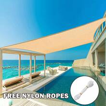 Rectangle Sun Shade  Sail, 185GSM Sail Canopy, UV Block, Sun Shade For Outdoor Patio Garden Backyard Deck Shade Cloth Sun Shade Sails - Sand - View 3