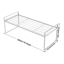 1pc 2-Tier Kitchen Cabinet Tabletop Organizer Rack, Multifunctional Countertop Storage Rack Made Of Carbon Steel, Suitable For Kitchen, Study, Office (Not For Heavy Items) - Carbon Steel Material - View 13