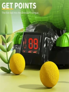 Electronic Dinosaur Shooting Game Toy - Electronic Scoring, Self-Propelled Dinosaur, Sound Effects & Water Spray When Hit, Pneumatic Soft Bullet Gun, Dinosaur Model. Suitable For Children Aged 6-12, Fun Competition Game, Suitable For Park, Indoor And Outdoor, Parent-Child Interactive Toy. Perfect Christmas Gift, Suitable For Boys And Girls (Gun Color: Red Or Blue, Random Delivery). - Multicolor - View 6