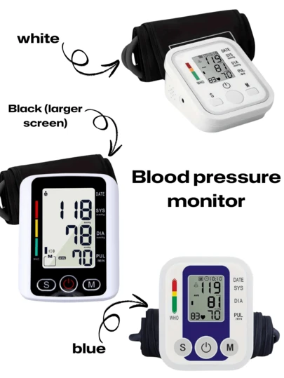 1pc Blood Pressure Monitor, Household Automatic Blood Pressure Measuring Instrument, Arm-Type Blood Pressure Monitor, Neutral English Blood Pressure Monitor USB Plug-In Use-This Tool Does Not Include Batteries!