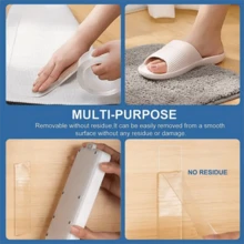 قطعة واحدة من شريط نانو ثنائي الوجه، مقاوم للماء وقابل لإعادة الاستخدام، مناسب للبلاستيك والخشب والزجاج وجميع الأسطح، مثالي للاستخدام المنزلي والمكتبي - شفاف - مشاهدة 8