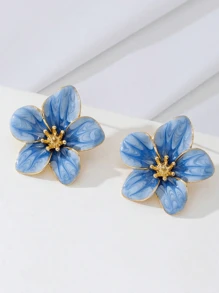 1 par de brincos dourados com esmalte pintado à mão, presentes perfeitos para o dia a dia, viagens, festas, feriados, aniversários, dia das mães, namorada ou filha