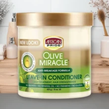African Pride Olive Miracle Anti-Breakage Leave -In Conditioner Cream - 15oz - 1 - 查看 2