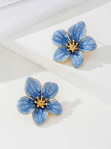 1 par de brincos dourados com esmalte pintado à mão, presentes perfeitos para o dia a dia, viagens, festas, feriados, aniversários, dia das mães, namorada ou filha